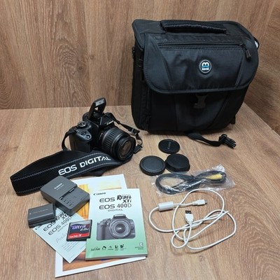 Canon EOS Digital Rebel XTi 400D DSLR 10.1MP EF-S 18-55mm Canon Lens 2GB CF Card