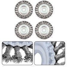 4X 5" Drahtb&uuml;rste F&uuml;r Flex Winkelschleifer 125 x 22 mm-Gezopft Scheibenb&uuml;rste