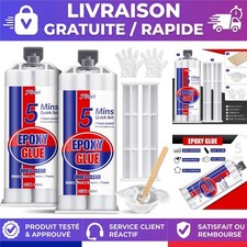 Colle Epoxy Bi-composant 100 ml Fuchoi - Résine Transparente Forte 5 min Tous