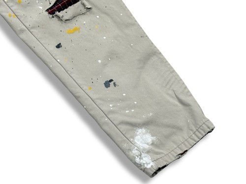 LL BEAN CHINOS PANTS PAINT SPLATTER 30X29 FLANNEL LINED ARTIST DISTRESSED VTG - Picture 7 of 24