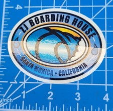 Vintage ZJ Boarding House Surf / Skate Shop Sticker - Santa Monica - 3.5"