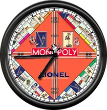 Lionel Train Monopoly Game  Advertising Sign Wall Clock