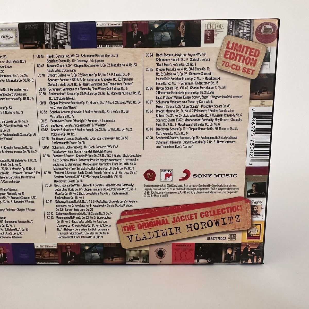 Vladimir Horowitz Complete Original Jacket Collection [Sony RCA 70