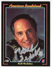 1993 -NEIL SEDAKA-GUARANTEED Signed/Autograph/Auto AMERICAN BANDSTAND Music Card
