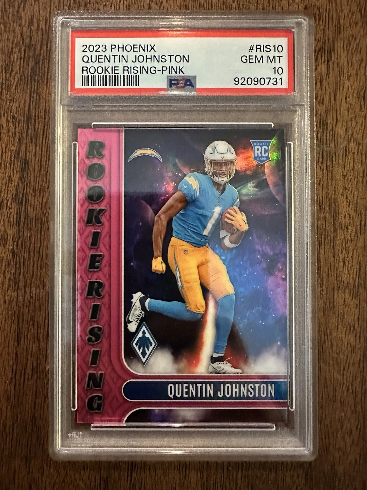 Quentin Johnston Panini Phoenix Rookie Rising #RIS10 Pink