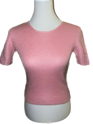 Gabriele Strehle Strenessse Preloved T-Shirt Damen Größe 34 XS Rosa Top Oberteil