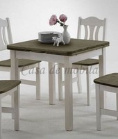 Massivholz Ausziehtisch 77X77Cm 2Farbig Weiß Grau Kiefer KüChen Tisch Ausziehbar