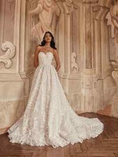 Elegant Sweetheart Tulle Wedding Dresses Lace Appliqu d Floor-length Bridal Gown