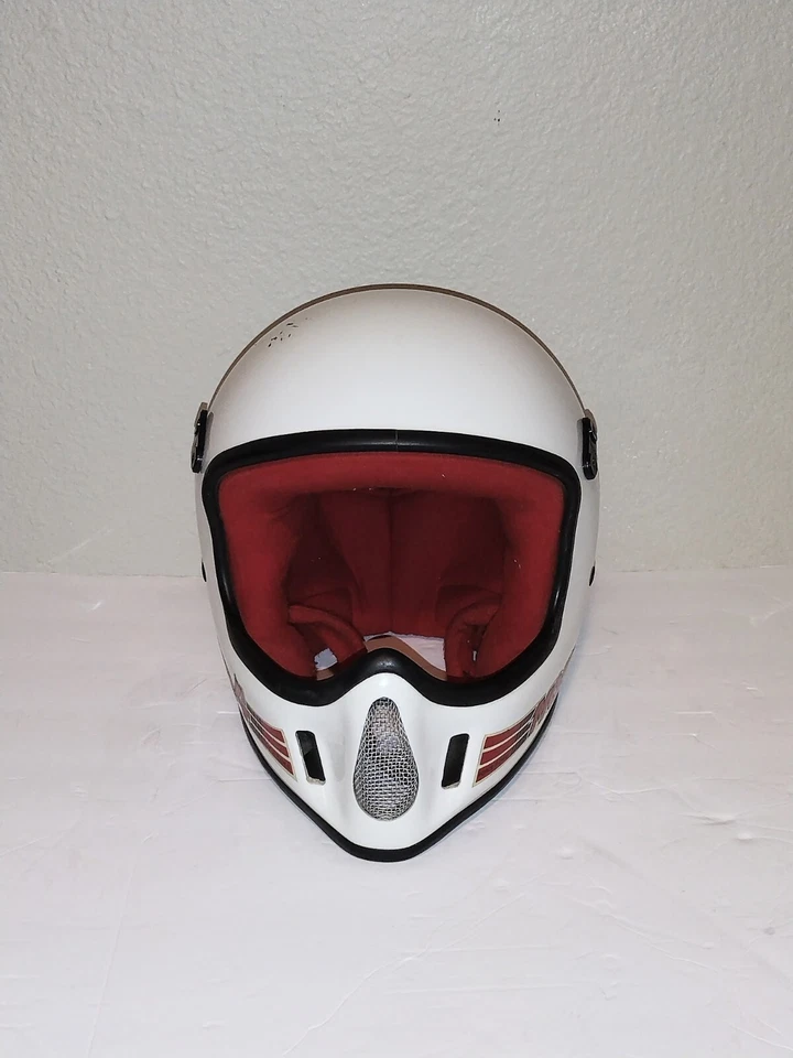 Vintage BELL MOTO 4 Motocross Helmet 1985 Size 7 - Image 2 of 4