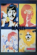 The Beatles Psychedelic Quad Shot Poster 24 X 36