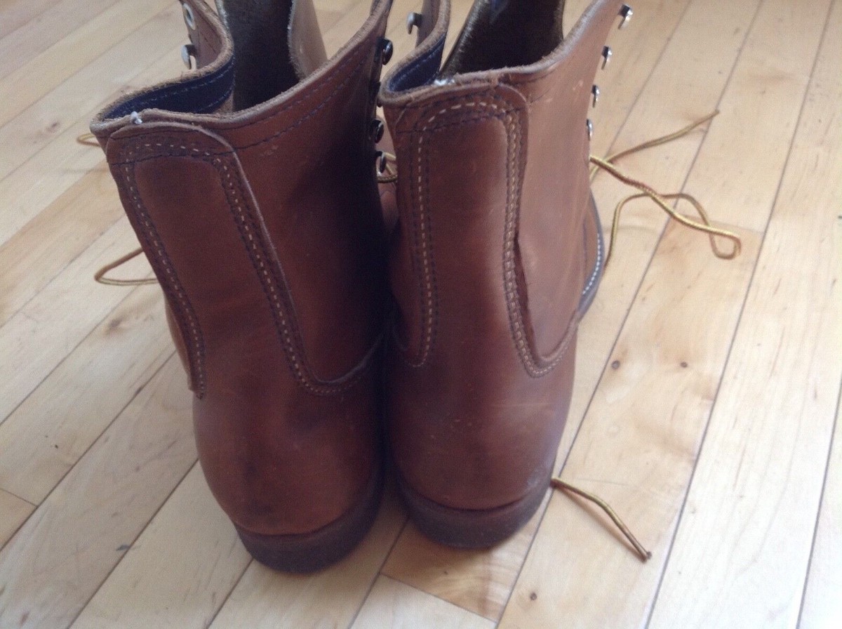 60-70S レッドウィング REDWING 947 茶 US 7 1/2 E VTG 60's/70's RED WING LEATHER MOC TOE LACE UP WORK BOOTS