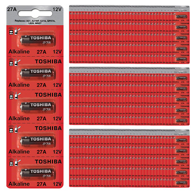 Toshiba 27A 12V Alkaline Battery 27A A27BP G27A GP27A L828 MN27 (1000 Pack)