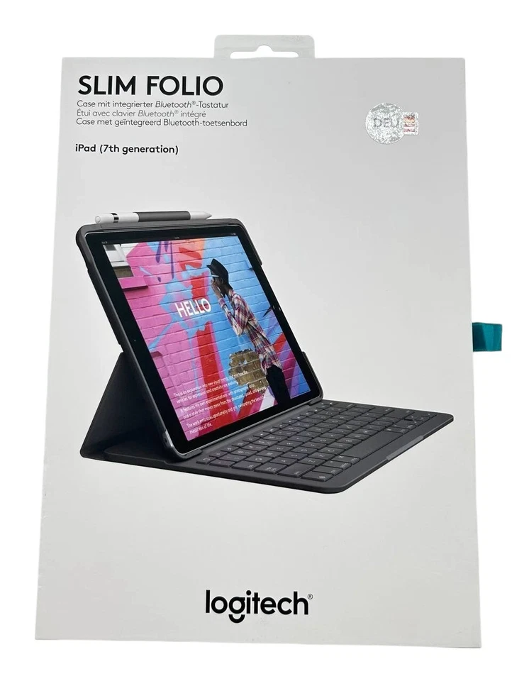 Logitech Slim Folio für iPad 10,2 Zoll (7. Gen, 8. Gen, 9. Gen.) Hülle BL, OVP! - Bild 2 von 4