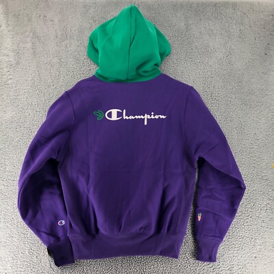 Carrots X Champion Reverse Weave Pullover Hoodie Purple Green
