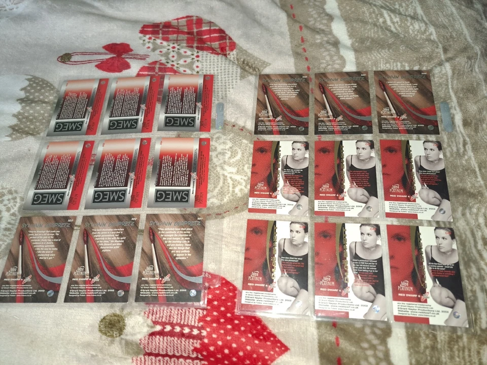 Red Dwarf Futera Trading 18 Chase Cards: SMEG #SG1-6 CHLOE #CA1-6 SYLVAIN #SD1-6 - Image 2 of 2