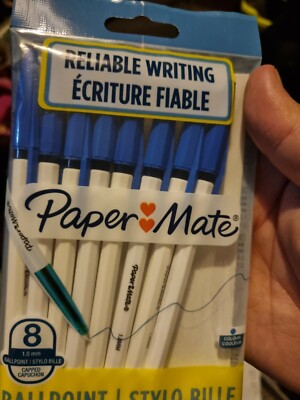 Brandneu Paper Mate Kugelschreiber mit Kappe Blau Stifte 1,0 mm - 8er Pack x35 280 Stück