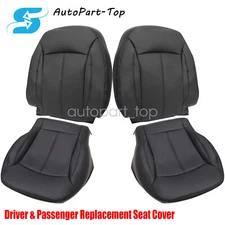 Driver Passenger Bottom-Top Leather BLK Seat Cover For Buick LaCrosse 2010-2013
