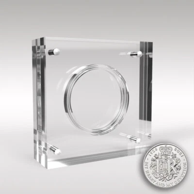 £5 Pound 38.61mm Royal Mint Coin Acrylic Coin Display Case Holder