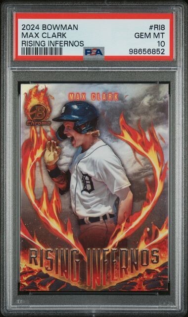 2024 Bowman - Rising Infernos #RI-8 Max Clark (RC) PSA 10