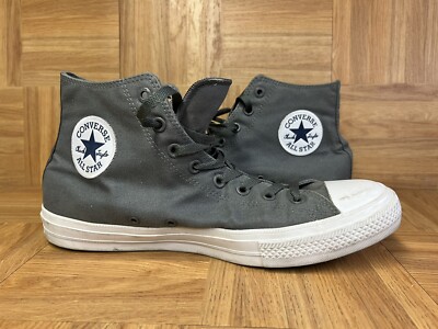 RARE  Converse All Star Chuck Taylor II Lunarlon Gray Hi Sneakers Sz 11.5 Men's