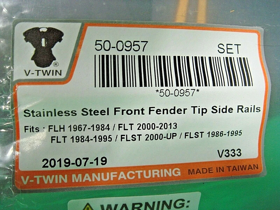 Guarnição de para-lama dianteiro Harley Softail HD aço inoxidável FLT FLH FLST V-Twin 50-0957 K6 - Imagem 4 de 4