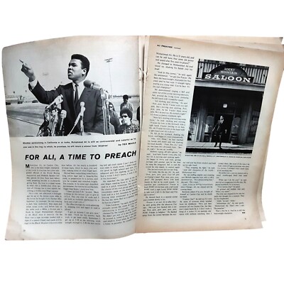 MUHAMMAD ALI Time To Preach 1968 Sports Illustrated Feature from mag