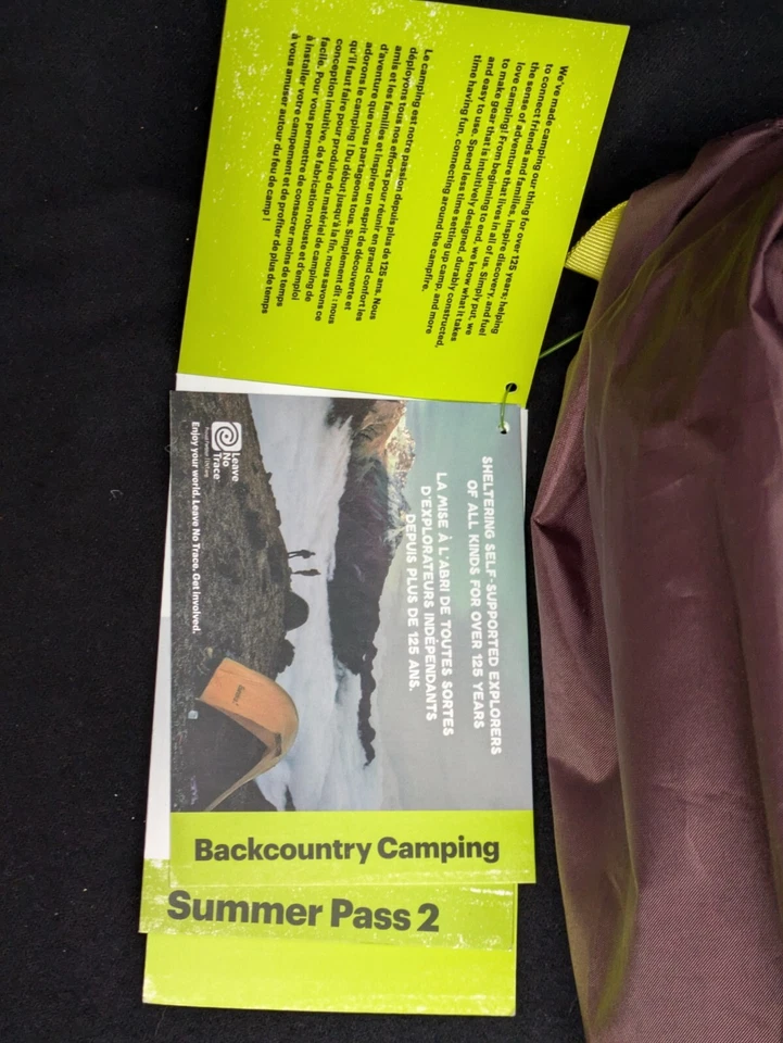 Tienda de campaña Eureka Summer Pass para 2 personas viñedo vino/azufre primavera/campamento de gran altura Foto 4 de 4