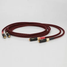 Audiophile OFC Copper RCA To RCA HiFi Audio Signa Interconnect Cable Cord