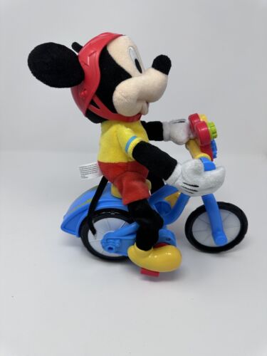 Boppin' Bikin' Mickey Mouse Plush Mickey Mouse Bike Works Read - Picture 1 of 9