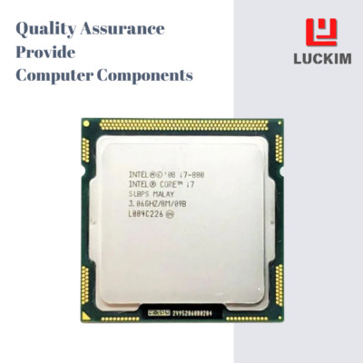 Intel Core i7-880 CPU - Socket LGA 1156 4 Cores 8 Threads 3.06 GHz 8 MB L3 Cache