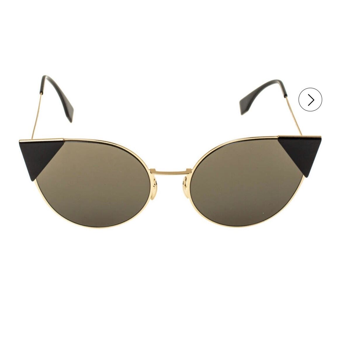 Fendi Women's FF0190S FF/0190/S 000 Black/Gold Fashion Cat Fendi Women's FF0190S FF/0190/S 000 Black/Gold Fashion Cat