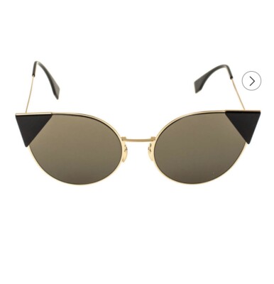 Fendi Women's FF0190S FF/0190/S 000 Black/Gold Fashion Cat Fendi Women's FF0190S FF/0190/S 000 Black/Gold Fashion Cat