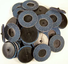 30pc 3" Inch 60 Grit Flap Sanding Disc Wheels Type R Threaded Twist Lock Roll