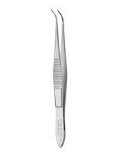 Fine Science Tools 11151-10 | Graefe Extra Fine Forceps Curved Serrated