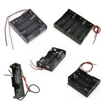 Plastic Battery Storage Case Box Holder For 1xAA 2xAA 3xAA 4xAA 5xAA With Wires