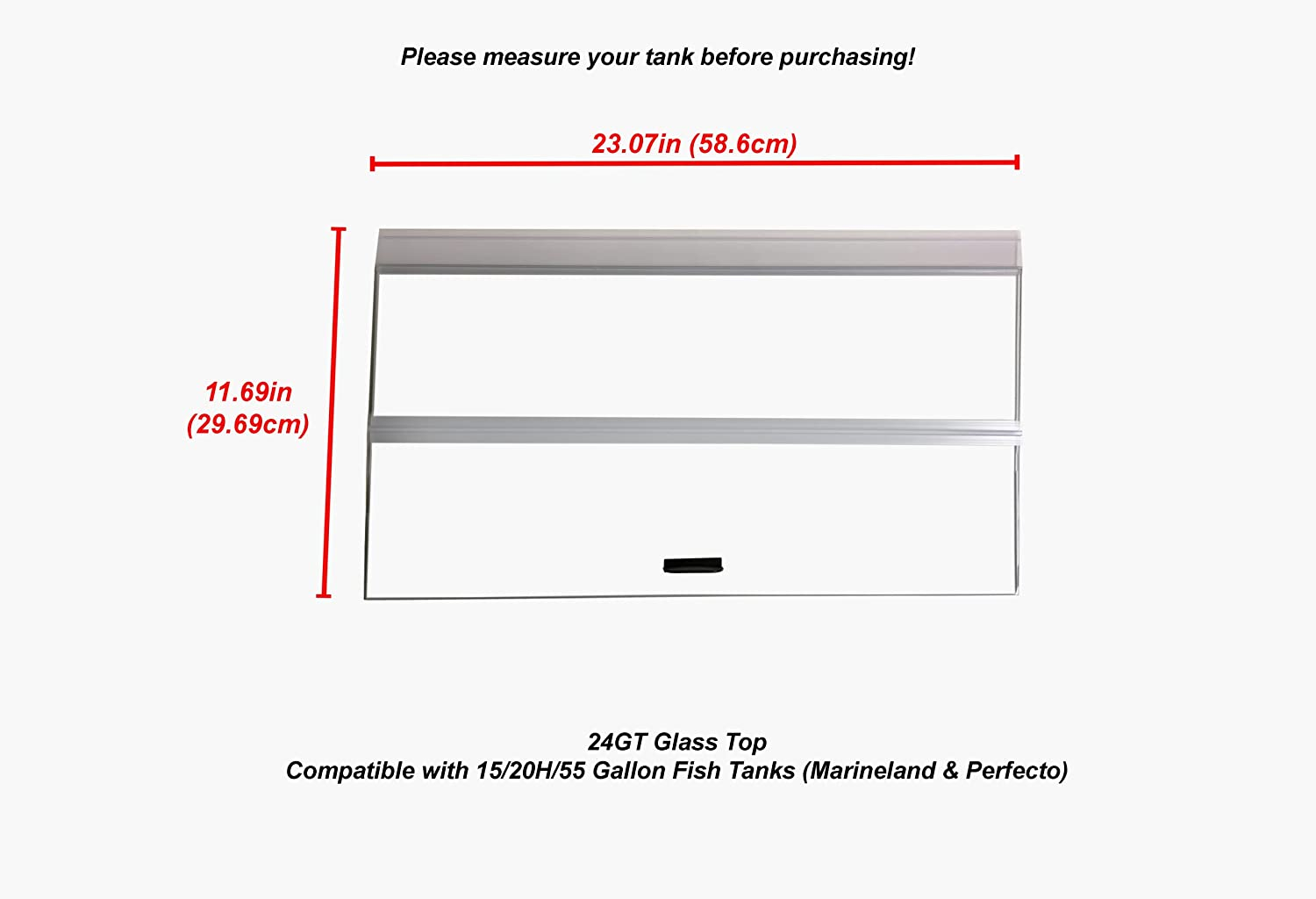 Glass Canopy 55 Gallon Marineland Perfecto Aquarium Fish Tank NEW eBay