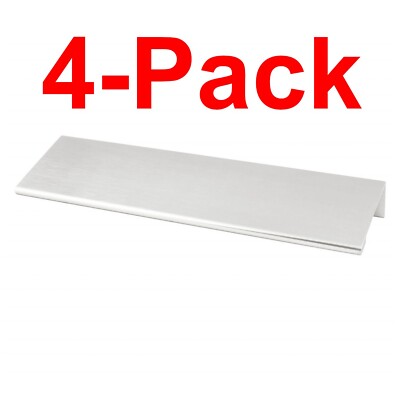 Berenson 4-Pack Advantage Two 6 Inch Long Finger Cabinet Pull, Brushed Nickel