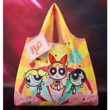 POWERPUFF GIRLS Lightweight Over Night Shopping Beach Bag with Zipper Pouch