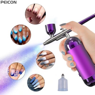 Airbrush Nail With Compressor Portable Airbrush For Nails Cake Tattoo Makeup