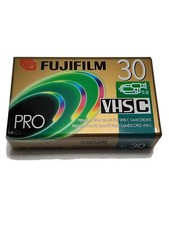 Fuji Film Pro VHS-C Premium High Grade Camcorder Blank Tape TC-30 NEW/Sealed