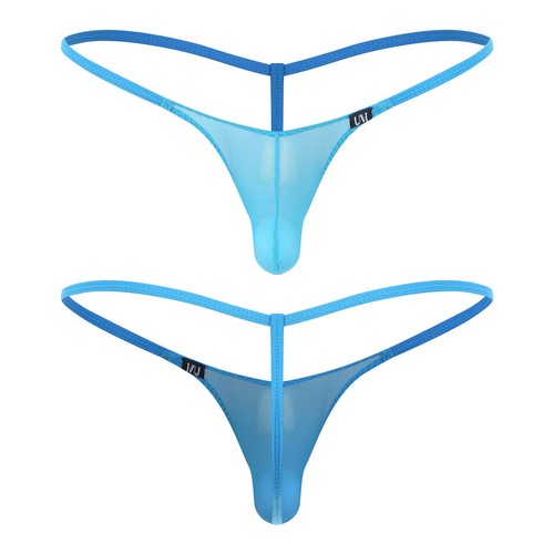 DE!Herren Mesh G-String Tanga Bulge Pouch Bikini Slip Durchsichtig Unterwäsche - 第 14/69 張圖片