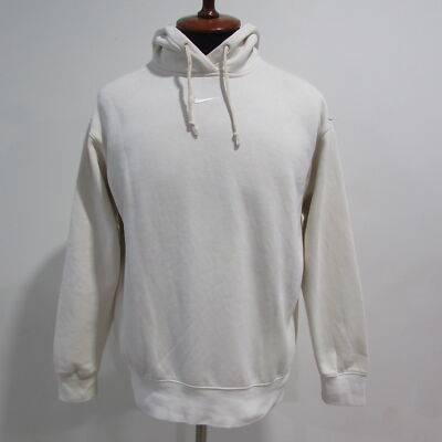Nike Herren Baumwolle/Polyester Hoodies Cremeweiß Brustumfang 48/50 Größe S REF (Y10923)