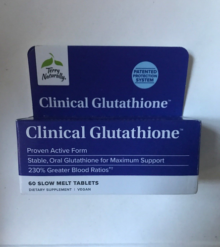 Terry Naturally Clinical Glutathione 60 Slow Melt Tablets Ships Fast Authentic