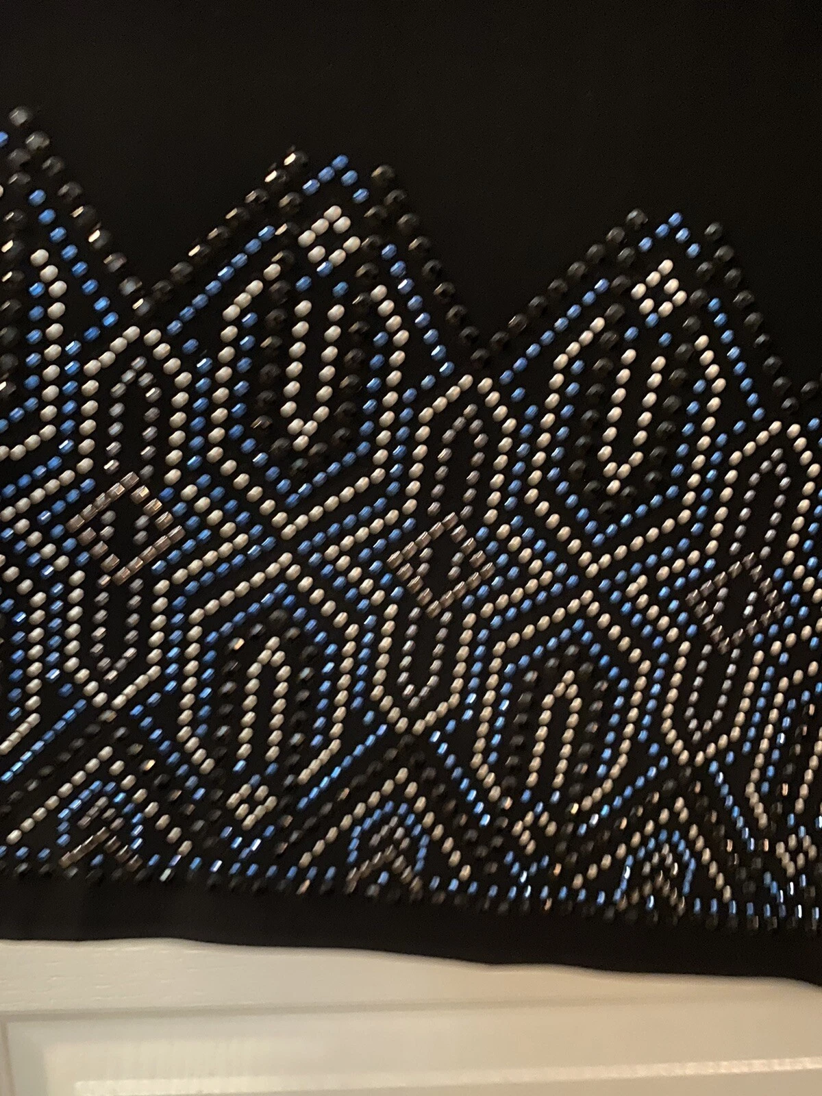 VETEMENTS Abito da mercato nero Casa Bianca donna piccolo dettaglio perline nero maniche 3 4