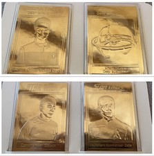 Star Trek Danbury Mint 22ct Gold Plated Card Collection - Various Cards