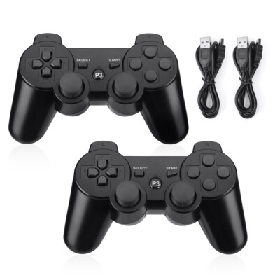 2x Stück Wireless Bluetooth Double-Shock-Controller Gamepad für PS3 PlayStation