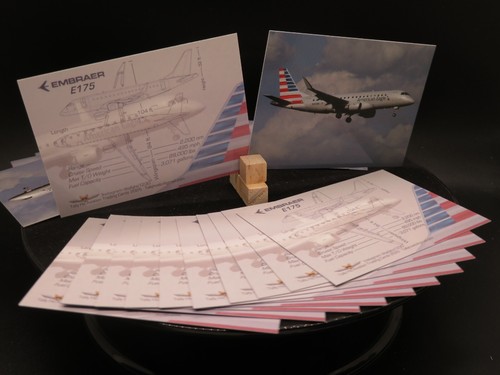 American Eagle ENVOY Trading Cards Embraer E175 - Set of 25 - FREE SHIPPING - Picture 7 of 7