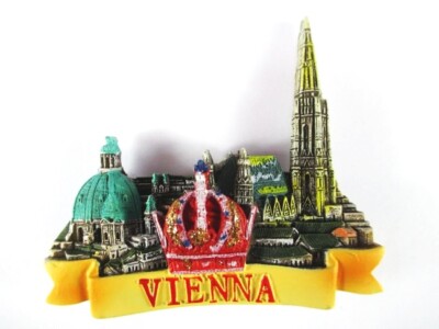 Wien Stephansdom, Krone Vienna Österreich Poly Magnet Souvenir Austria,Neu