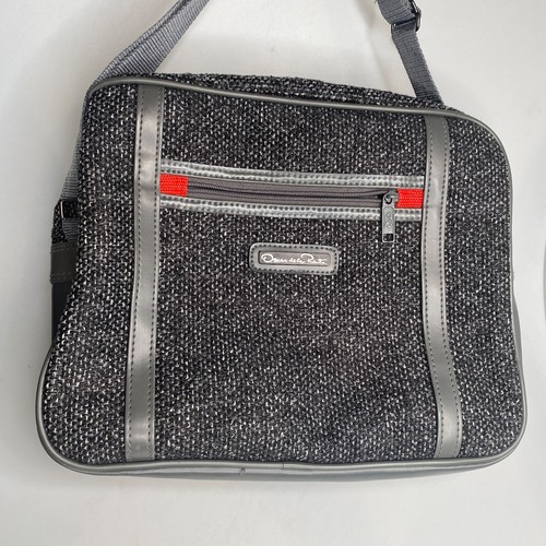Oscar de la Renta Weekender Tweed Travel Bag Unisex Vintage Luggage - Picture 2 of 11