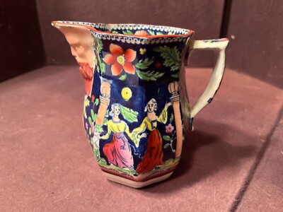 Antique 19ThC Johnson Hanley Ironstone Crean Jug With Face Spout